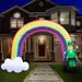 Photo 1 of  8ft Tall St. Patrick's Day Leprachaun Rainbow Pot of Gold Lawn Inflatable, Bright Lights, Built-in Fan, and Included Stakes and Ropes
