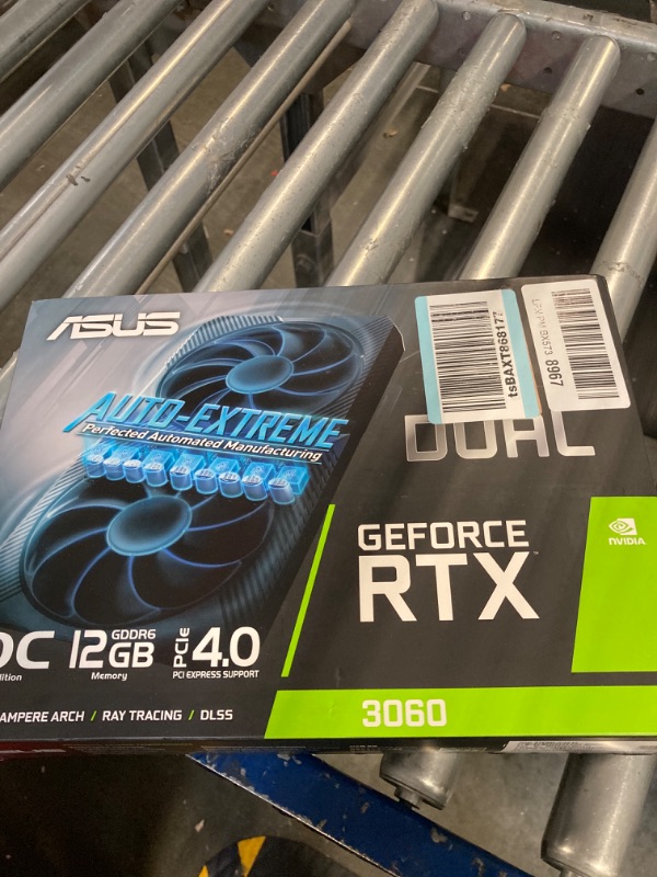 Photo 2 of ASUS Dual NVIDIA GeForce RTX 3060 V2 OC Edition 12GB GDDR6 Gaming Graphics Card (PCIe 4.0, 12GB GDDR6 Memory, HDMI 2.1, DisplayPort 1.4a, 2-Slot, Axial-tech Fan Design, 0dB Technology) RTX 30 Series Dual Fans DUAL-RTX3060-O12G-V2