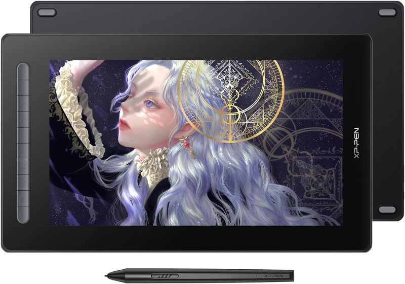 Photo 1 of Drawing Tablet with Screen - XP-PEN Artist 2nd Pen Display Computer Graphics Tablet with Battery-Free X3 Stylus (15.4 inch, Black)
