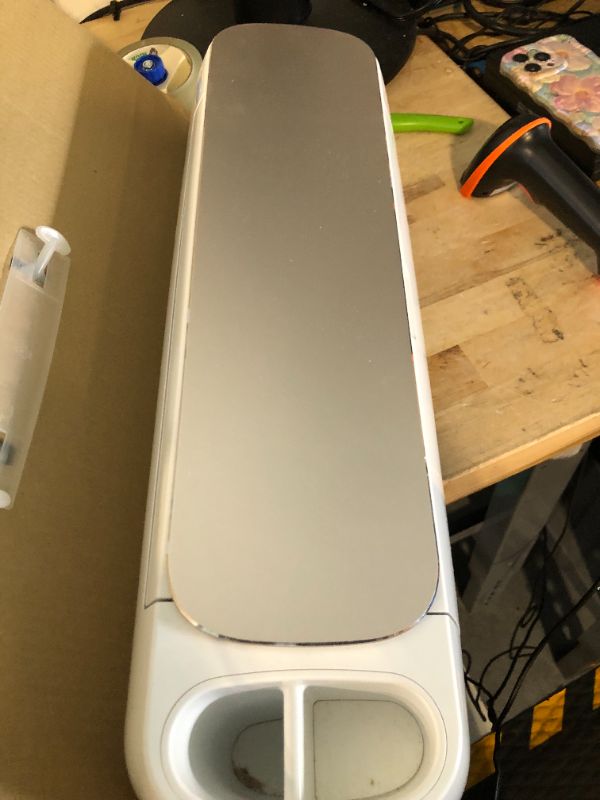 Photo 8 of ****USED**MISSING POWER CORD** Cricut Maker - Smart Cutting Machine - With 10X Cutting Force, Cuts 300+ Materials, Create 3D Art, Home Decor, Bluetooth Connectivity, works with iOS, Android, Windows & Mac, Champagne,26.38 x 11 x 11
NO POWER CORD 