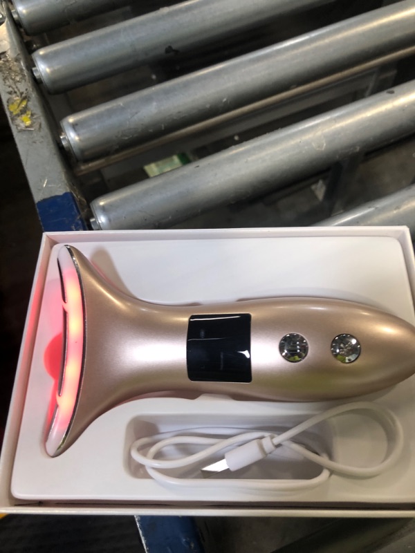 Photo 3 of 8-in-1 Anti-Aging-Face-Massager-Face Beauty Device (8 Modes, Gold)