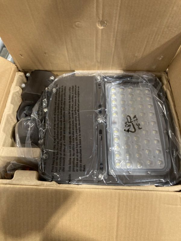 Photo 1 of 150W LED Parking Lot Light with Dusk to Dawn Photocell, Dimmable Pole Light Commercial Outdoor Shoebox Lights with Slipfitter, 130LM/W 5000K 100-277V IP65, Power Selectable (75W/100W/150W) ETL 150W-Slip Fit-1Pack
