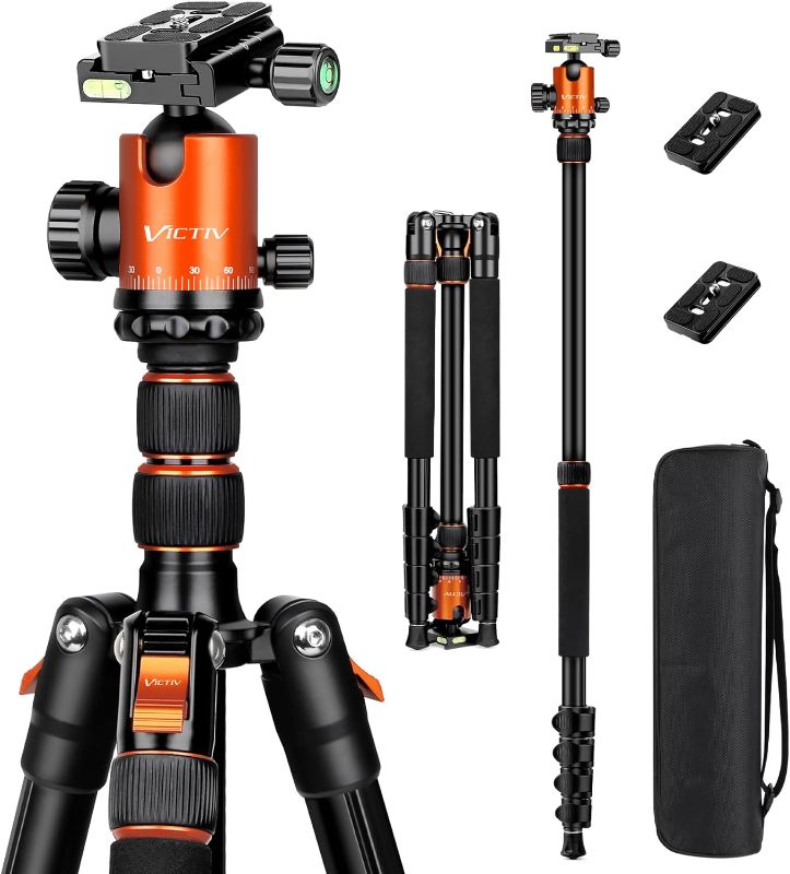 Photo 1 of 
VICTIV Camera Tripod 81 inches Monopod, Heavy Duty Tall DSLR Tripod, Professional Aluminum Tripod Stand with 360 Degree Ball Head for Travel and Photograghy...