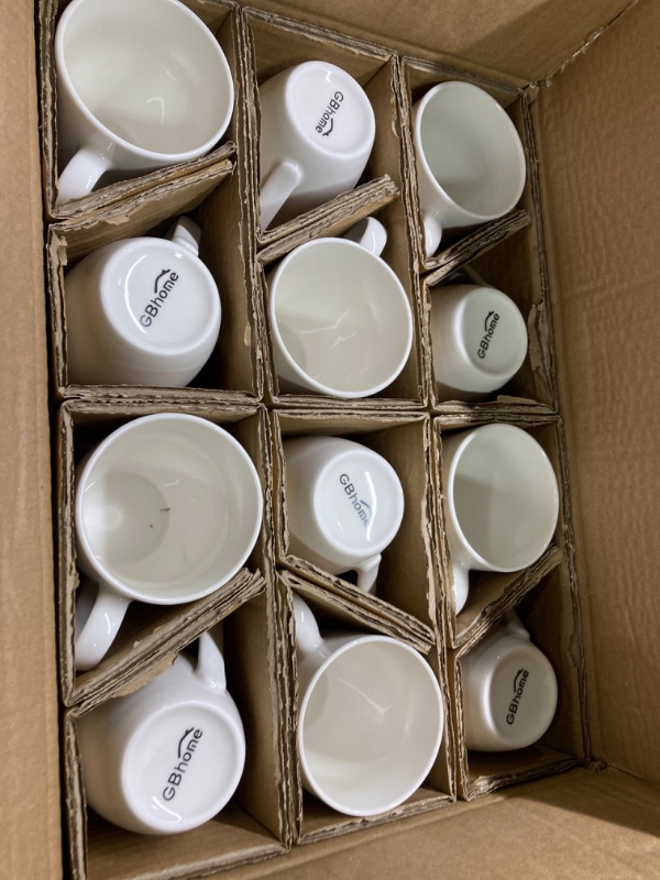 Photo 3 of 12 OZ Off White Coffee Mugs, Ceramic Bulk Coffee Mugs Set with Large Handle for Man, Woman, Light Weight Coffee Mugs for Latte/Cappuccino/Cocoa/Milk, Dishwasher & Microwave Safe, 36 pcs Set of 36 Off White2