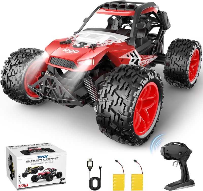 Photo 1 of BLUEJAY Remote Control Car - 2.4GHz High Speed 33KM/H RC Cars Toys, 1:12 Monster RC Truck Off Road with LED Headlight and Rechargeable Battery Gifts for Adults Boys 8-12