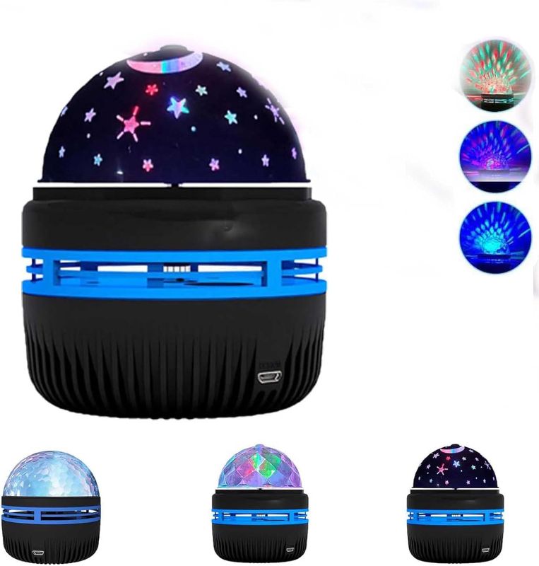 Photo 1 of 2 in 1 Northern Lights and Ocean Wave Projector,Aurora Borealis Projector with 14 Light Effects,Home Color Changing Lamp with 14 Light Effects for Bedrooms,Home Theater,Party (B)