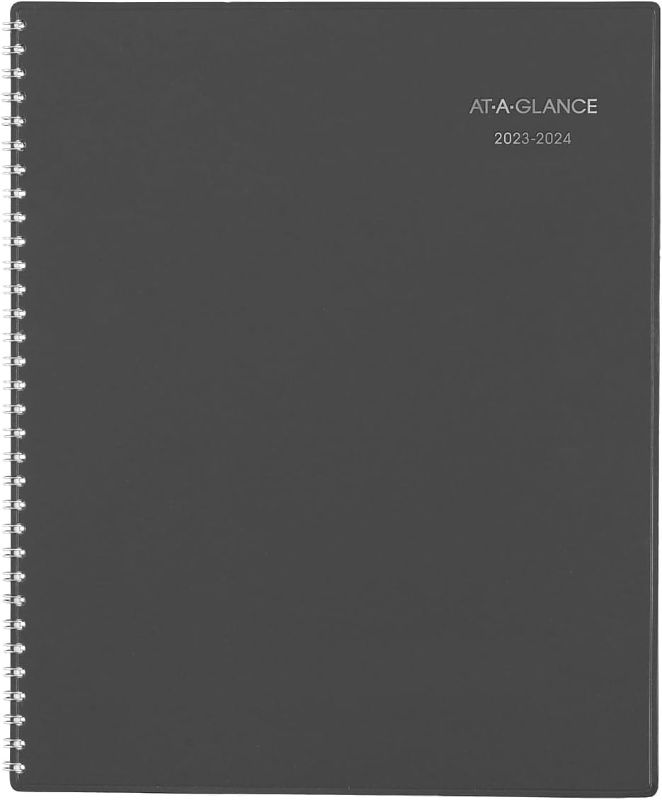 Photo 1 of AT-A-GLANCE 2023-2024 Planner, Weekly & Monthly Academic Appointment Book, 8-1/2" x 11", Large, DayMinder, Charcoal (AYC52045)(July 2023-June 2024)
