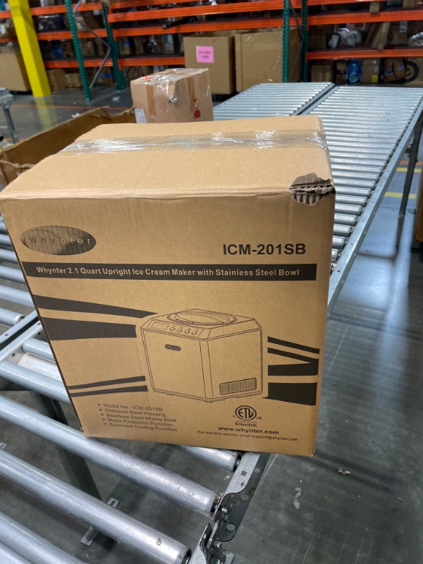 Photo 1 of Whynter ICM-201SB Upright Automatic Ice Cream Maker 2 Quart Capacity Built-in Compressor, 2.1 & The Perfect Scoop, Revised and Updated: 200 Recipes for Ice Creams, Sorbets, Gelatos, Granitas Ice Cream Maker + The Perfect Scoop