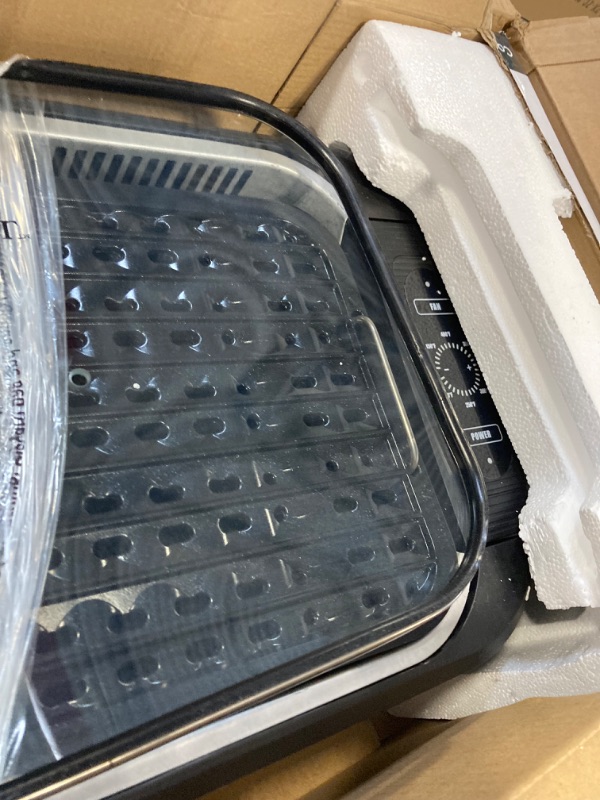 Photo 3 of ****USED*** Smokeless Indoor Electric Grill With Tempered Lid Interchangeable Griddle Plate OPEN BOX