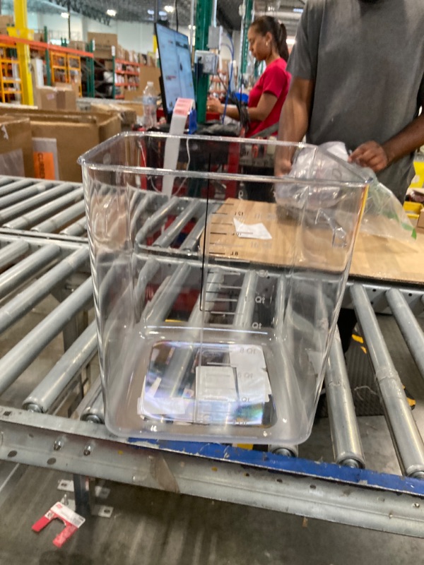 Photo 1 of Rubbermaid Commercial Products Plastic Space Saving Square Food Storage Container For Kitchen/Sous Vide/Food Prep, 18 Quart, Clear (FG631800CLR) 18 Qt. Container