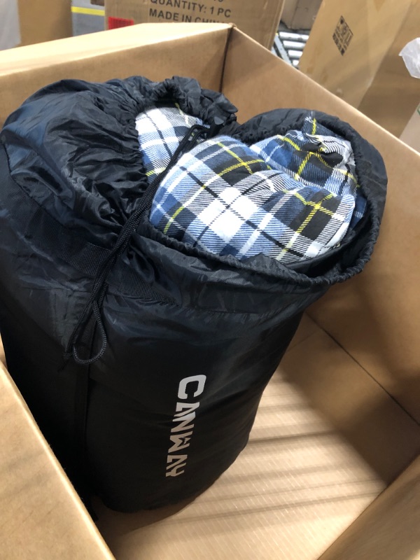 Photo 2 of ***USED, DIRTY***
CANWAY Flannel Double Sleeping Bag for Adults with 2 Pillows 2 Person Sleeping Bags Camping XXL Queen Size Two Person Sleeping Bag for Cold Weather Flannel Black Queen Size XL