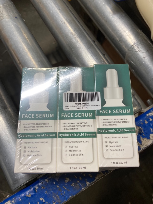 Photo 2 of 3 Pack Hyaluronic Acid Serum with Advanced Peptide Complex for Optimal Hydration & Skin Balance (1fl.oz/30ml Each)