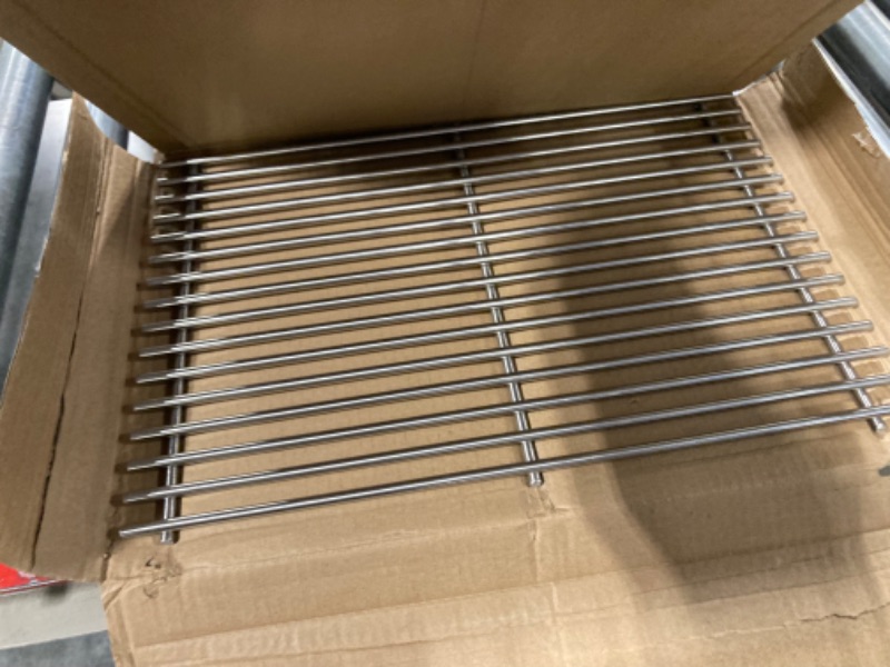 Photo 4 of 17/17.5/19.5 Inch Grill Cooking Grates Replacement for Weber Spirit 300, 310, 320 Series, Spirit 700, Genesis Silver/Gold/Patinum B/C, Heavy Duty Stainless Steel Grids, 17.5" D x 23.8" W