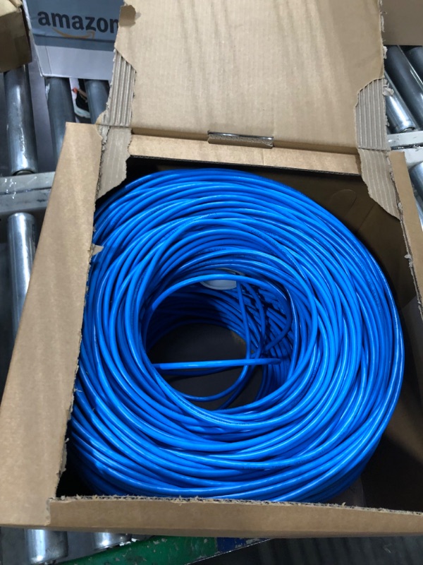 Photo 2 of 1000Ft Cat6 23AWG UTP Solid 4-pairs Network Ethernet LAN Cable Bulk Blue (CAT6-CCA-1KFT-BL)