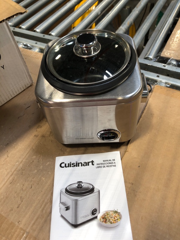 Photo 1 of ****USED**FOR PARTS ONLY***SOLD AS IS ***ALL SALES ARE FINAL*** Cuisinart CRC-400P1 4 Cup Rice Cooker, Stainless Steel Exterior