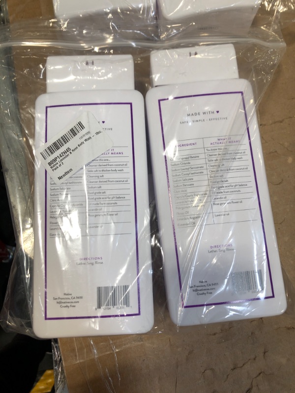 Photo 2 of Native Body Wash Contains Naturally Derived Ingredients | For Women & Men, Sulfate, Paraben, & Dye Free Leaving Skin Soft and Hydrated | Lavender & Rose 18 oz - 2 Pk Lavender & Rose - 2 Pk