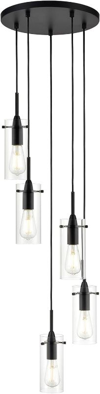 Photo 1 of 
Linea di Liara Effimero 5-Light Cluster Pendant Lights Stairwell Lighting Large Chandelier Black Modern Chandelier Light Fixture Foyer Chandeliers Entryway...