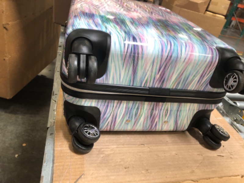 Photo 3 of ****USED**** Steve Madden 28 Inch Checked Luggage Collection - Scratch Resistant (ABS + PC) Hardside Suitcase - Designer Lightweight Bag with 8-Rolling Spinner Wheels (Diamond)