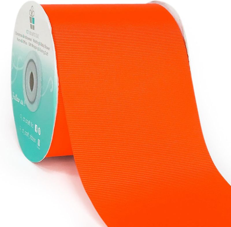 Photo 1 of 
CT CRAFT LLC Grosgrain Solid Fabric Ribbon 3 Inch x 25 Yds Baby Blue for Christmas Home Decor Gift Wrapping DIY Crafts Hair Bow Scrapbook
Color:Orange