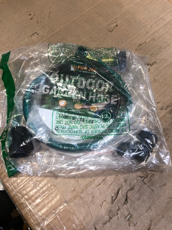 Photo 2 of 1/2" 1 FT Outdoor PVC Garden Hose for Lawns, Water Hose, Boat Hose, Flexible Durable and Leakproof, Solid Brass GHT Connector(Green, 1FT)