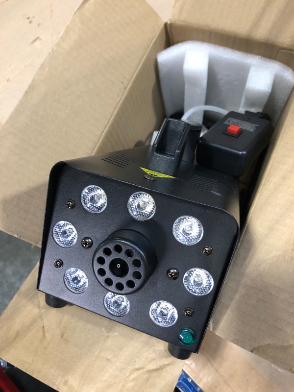 Photo 3 of ****USED**MISSING ADAPTER*** Agptek  Machine, Fog Machine with 13 Colorful LED Lights Effect, 500W and 2000CFM Fog with 1 Wired Receiver and 2 Wireless Remote Controls, Perfect for Wedding, Halloween, Party and Stage Effect