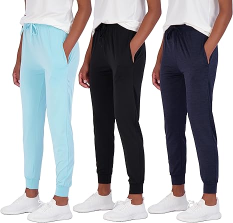 Photo 1 of ****MISSING ONE**** Real Essentials 3 Pack: Women's Ultra-Soft Lounge Joggers Sweatpants Athletic Yoga Pants with Pockets (Available in Plus) Standard XX-Large 