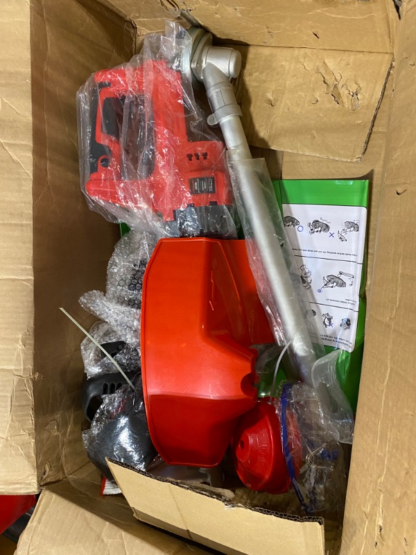 Photo 3 of 12 inch Electric Weed Wacker?3-in-1 Cordless String Trimmer with 2 Pcs 4.0Ah Battery Powered?Edger Lawn Tool with 3 Types Blades?Electric Weed Grass Trimmer Tool for Garden and Yard 12in Weed Wacker