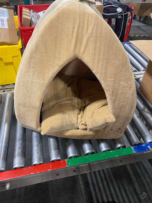 Photo 3 of ****USED** Pet Tent-Soft Bed for Dog and Cat by Best Pet Supplies - Tan, 19" x 19" x H:19"
