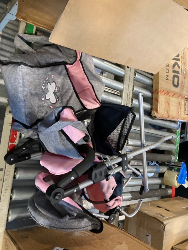 Photo 4 of ****USED** FOR PARTS ONLY*** AS IS ***ALL SALES ARE FINAL***NO RETURNS*** Bayer Design Dolls Pram, Stroller with bag Pink 18427AA
