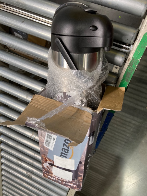 Photo 1 of ****USED*** Airpot Coffee Dispenser with Pump Hot Drink Dispenser, Insulated Thermal Coffee Carafe for Keeping Hot - Cold Water, Party Chocolate Drinks & Stainless Steel Thermos Urn Thermal Beverage Dispenser Silver