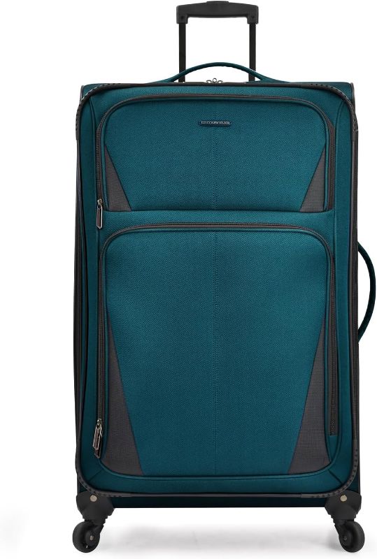 Photo 1 of ****USED** U.S. Traveler Aviron Bay Expandable Softside Luggage with Spinner Wheels, Teal, 30-Inch, US08125E31
