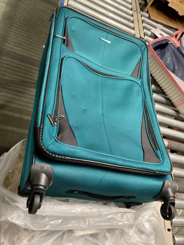 Photo 3 of ****USED** U.S. Traveler Aviron Bay Expandable Softside Luggage with Spinner Wheels, Teal, 30-Inch, US08125E31
