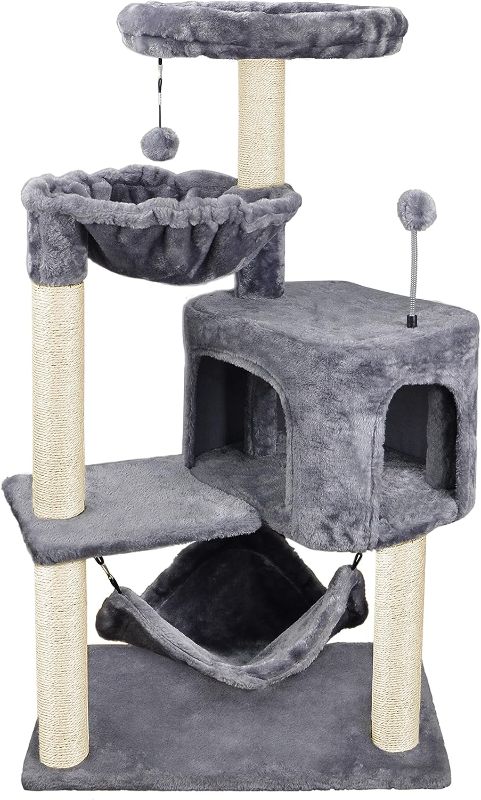 Photo 1 of  Cat Tree with Cat Condo and Big Hammock, Grey