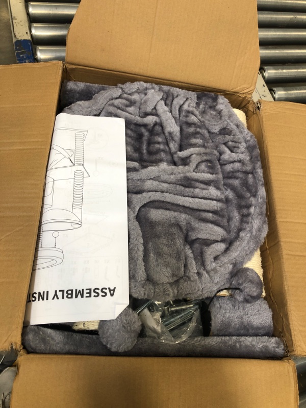 Photo 3 of  ****USED** Cat Tree with Cat Condo and Big Hammock, Grey