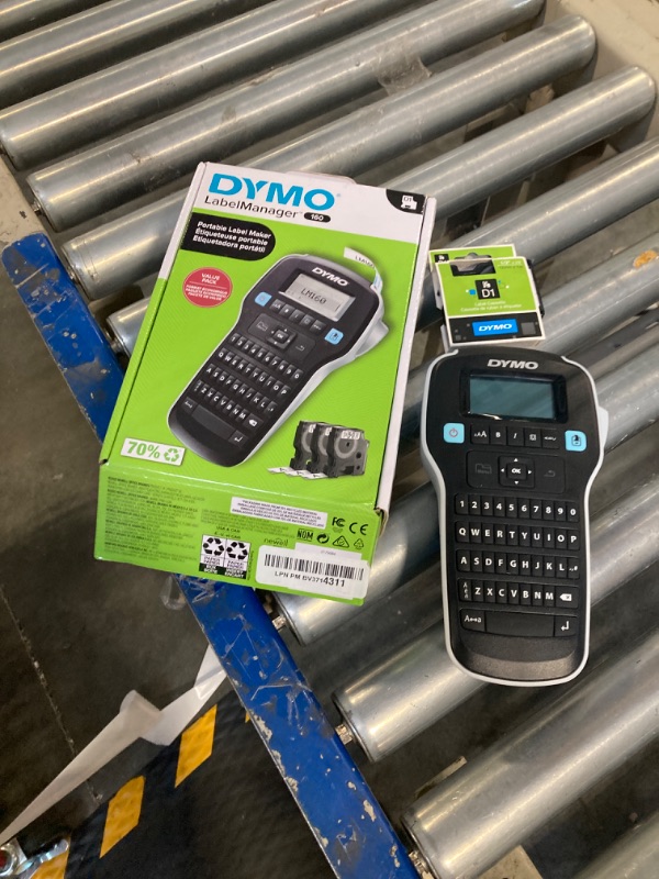 Photo 2 of ****USED***FOR PARTS ONLY SOLD AS IS **ALL SALES ARE FINAL***NO RETURNS** DYMO LabelManager 160 Portable Label Maker Bundle, Easy-to-Use, One-Touch Smart Keys, QWERTY Keyboard, Large Display, For Home & Office Organization, Includes 3 D1 Label Cassettes
*