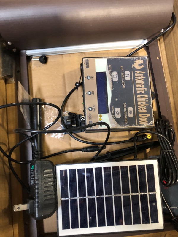 Photo 1 of ***SOLD AS PARTS ALL SALES FINAL*** 
Automatic Chicken Coop Door Solar Powered - Automatic Chicken coop Door with Timer, Light Sensor and Remote Control - Aluminum and Weatherproof Design with Anti-Pinch Mechanism