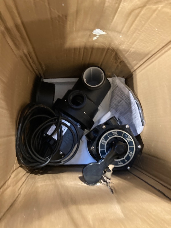 Photo 4 of ****USED***MISSING PARTS FOR FILTER*** BlueBay Sand Filter Pump for Above Ground Pool,15" Pool Sand Filter 1/2HP, 2250GPH, up to 12000 Gallon, 7-Way Valve, Easy Installation, Gray, above ground pool pump set 15in
***Used, but in decent condition and funct