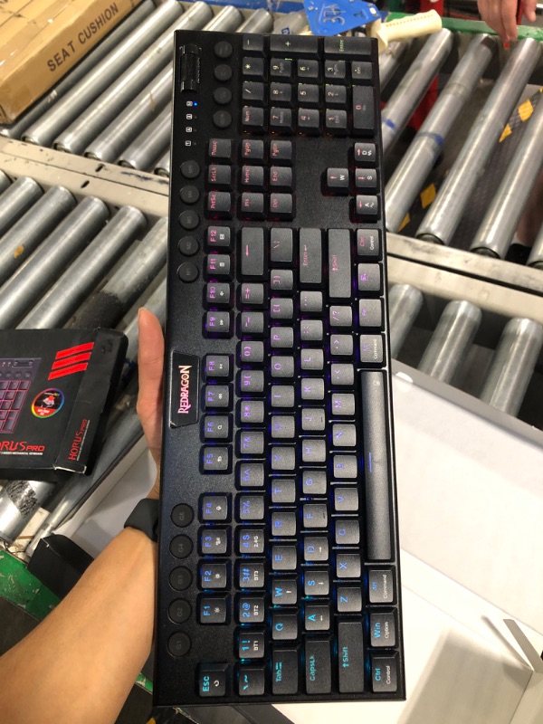 Photo 6 of ** missing charger**
Redragon K618 PRO 3-Mode Wireless RGB Mechanical Keyboard, BT/2.4Ghz/Wired Low Profile Win/Mac Gaming Keyboard w/Ultra-Thin Design, Dedicated Media Control & Linear Red Switch K618 Wireless Red Switch