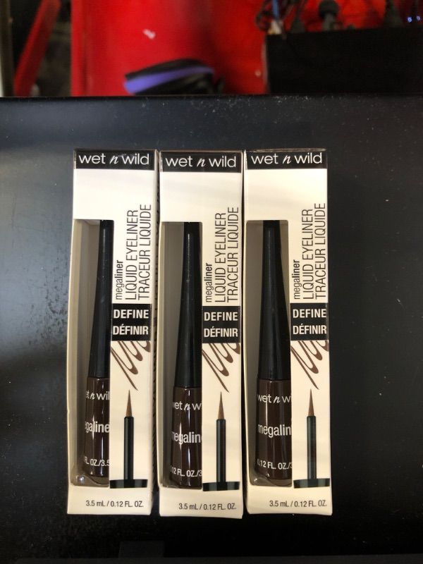 Photo 2 of  (Pack of 3) wet n wild MegaLiner Liquid Eyeliner - Dark Brown