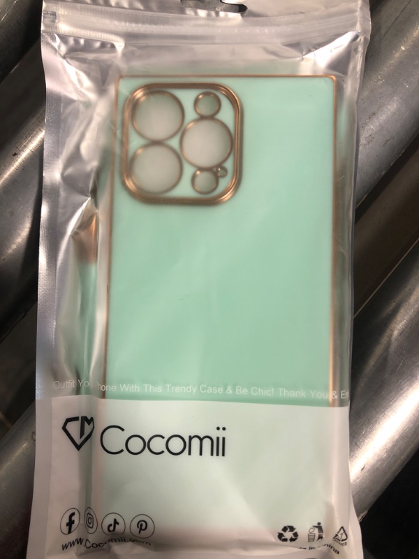 Photo 2 of ****USED** Cocomii Rectangle Case Compatible with iPhone 12 Pro - Luxury, Slim, Glossy, Solid Color, Gold Plated, Easy to Hold, Anti-Scratch, Shockproof - Green Green iPhone 12 Pro