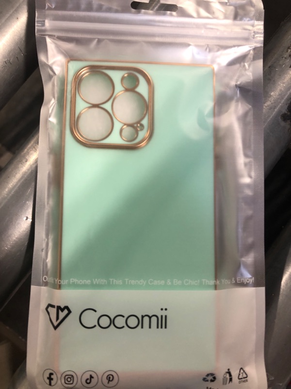 Photo 2 of ****USED*** Cocomii Rectangle Case Compatible with iPhone 12 Pro - Luxury, Slim, Glossy, Solid Color, Gold Plated, Easy to Hold, Anti-Scratch, Shockproof - Green Green iPhone 12 Pro