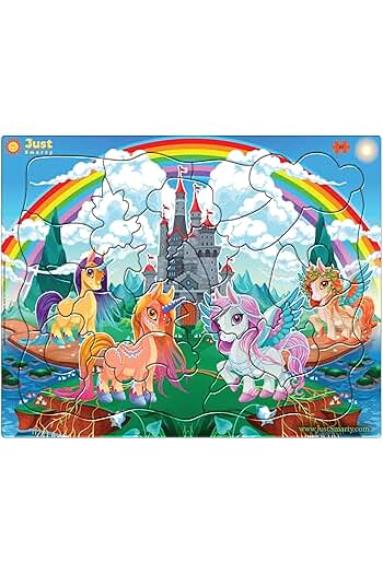 Photo 1 of (2) Just Smarty Unicorn Puzzles for Kids Ages 3-5 | Unicorn Gifts for Girls | 27 Pieces Jigsaw Rainbow Puzzle | Unicorn Toys | Little Girl Gifts | Kids Puzzles Ages 3-5 | Unicorn Puzzle for Kids Ages 4-8