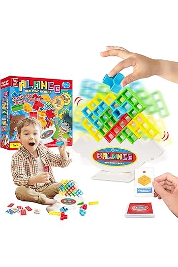 Photo 1 of (3 PACK BUNDLE)iYuePeng Board Games for Kids & Adults Tetra Tower Balance Stacking Toys Perfect for Family Games, Parties, Travel
