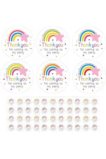 Photo 1 of (3 PACKS) Thank You Stickers - 2" Round Colorful Birthday Sticker 