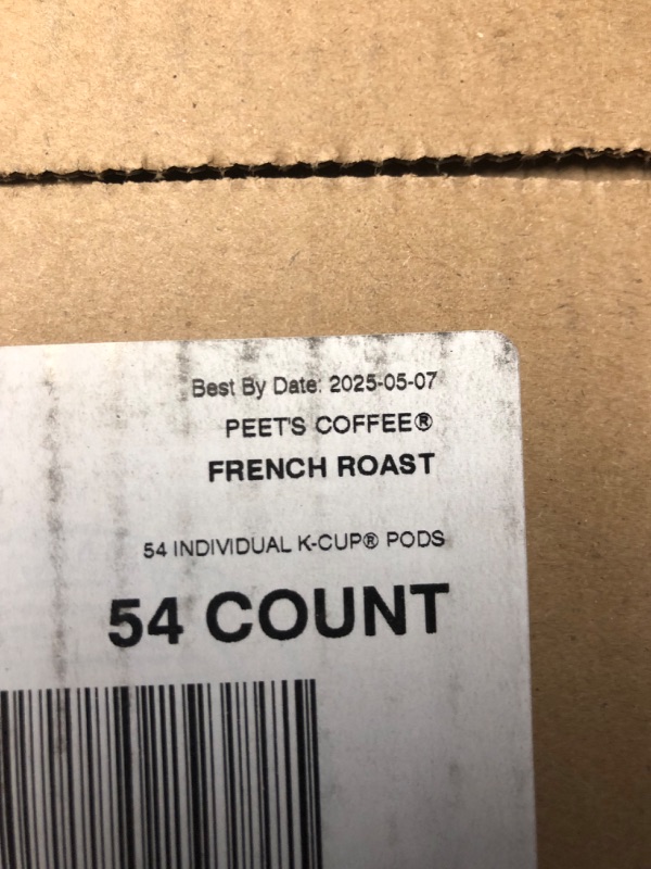 Photo 3 of ***(EXP:2025 )NONREFUNDABLE***Peet's Coffee, Dark Roast K-Cup Pods for Keurig Brewers - French Roast 54 Count (1 Box of 54 K-Cup Pods) French Roast 1 Count (Pack of 54)