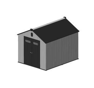 Photo 1 of ***BOX 2 AND 3 OF 3*** ***PALLET TRUCK/TRAILER PICKUP ONLY*** 
Large Outdoor Resin Storage Shed Waterproof Garden Shed Gray