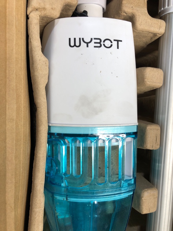 Photo 3 of ***HEAVILY USED AND DIRTY - LIKELY MISSING PARTS - UNABLE TO TEST - SEE PICTURES***
 WYBOT Handheld Pool Vacuum with Telescopic Pole, Dual Suction Heads, Cordless Rechargeable Pool Vacuums Cleaner, 60 Mins Running Time, Ideal for Above & Inground Pools, H