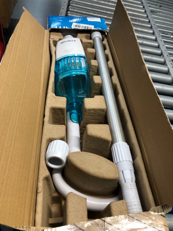 Photo 2 of ***HEAVILY USED AND DIRTY - LIKELY MISSING PARTS - UNABLE TO TEST - SEE PICTURES***
 WYBOT Handheld Pool Vacuum with Telescopic Pole, Dual Suction Heads, Cordless Rechargeable Pool Vacuums Cleaner, 60 Mins Running Time, Ideal for Above & Inground Pools, H