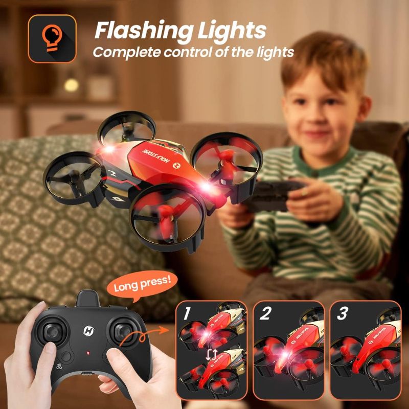 Photo 6 of (READ FULL POST) Holy Stone Mini Drone for Kids, HS210F 2 In 1 Small Indoor RC Quadcopter Helicopter Plane with Modular Battery, Land and Fly Mode, Auto Hovering, 3D Flip, Headless Mode, Toy Gift for Boys and Girls…