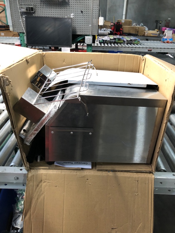 Photo 2 of (READ FULL POST) WICHEMI Commercial Toaster 300 Slices/Hour Conveyor Restaurant Toaster 2200W Electric Conveyor Toaster for Bun Bagel Bread Heavy Duty Stainless Steel Conveyor Toaster 300 PCS/H